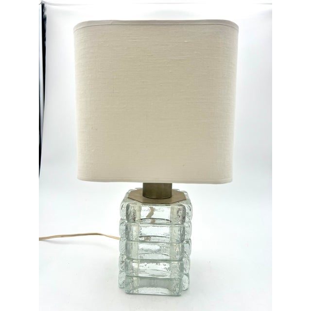 Mid-Century Glass Table Lamp, Italy, 1970s For Sale - Image 8 of 8