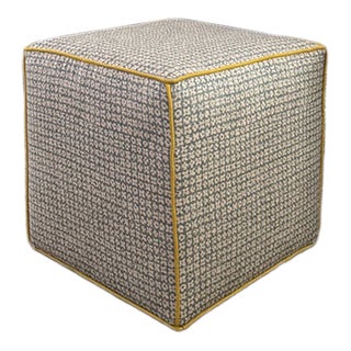 Custom Upholstered Ottoman Stool For Sale