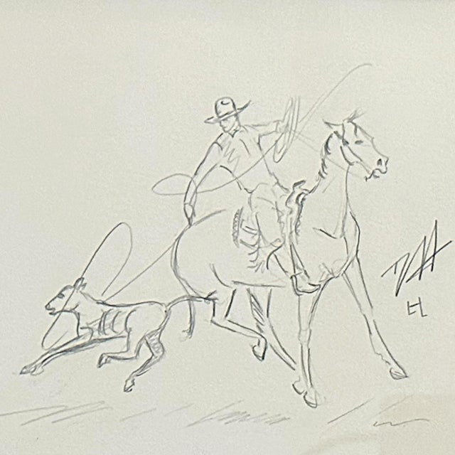 An original framed pencil sketch by Don Hanson, a Santa Ynez Valley artist known for capturing the spirit of California...