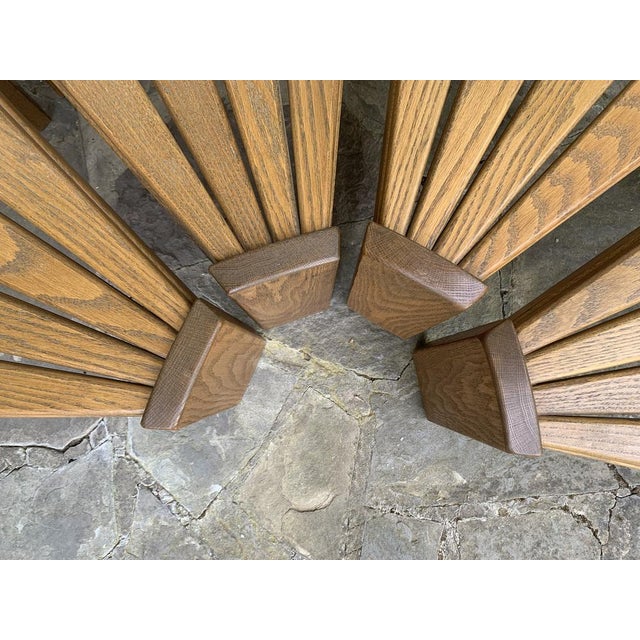 Vintage Brutalist Oak Side Tables by Radboud Dittmann for Dittmann & Co., Netherlands, 1970s, Set of 4 For Sale - Image 16 of 17
