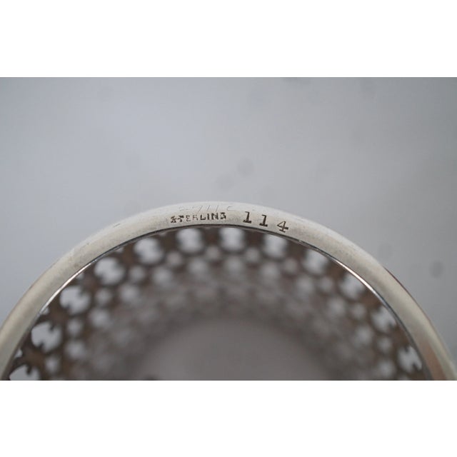 Antique American Sterling Silver & Cranberry Glass 114 Perfume Vanity Bottle 58g For Sale - Image 11 of 12