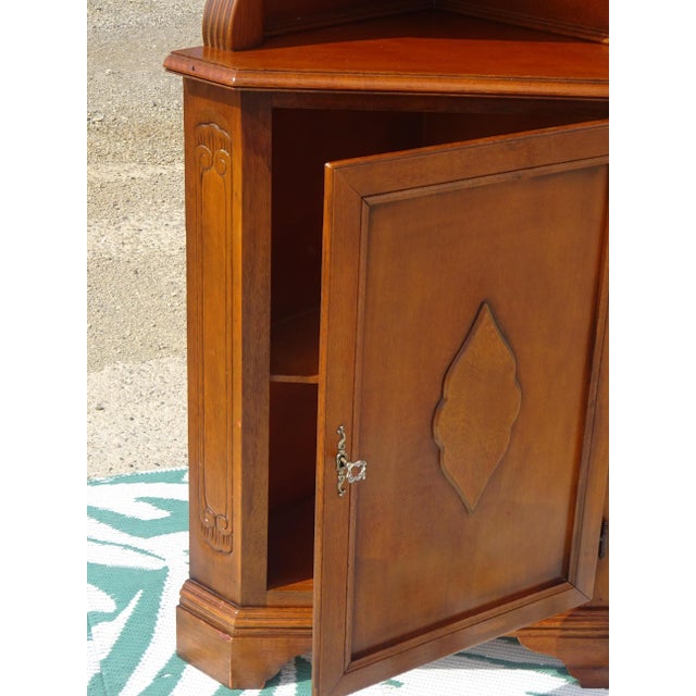 Glass Corner Display Cabinet, 1980s For Sale - Image 13 of 18
