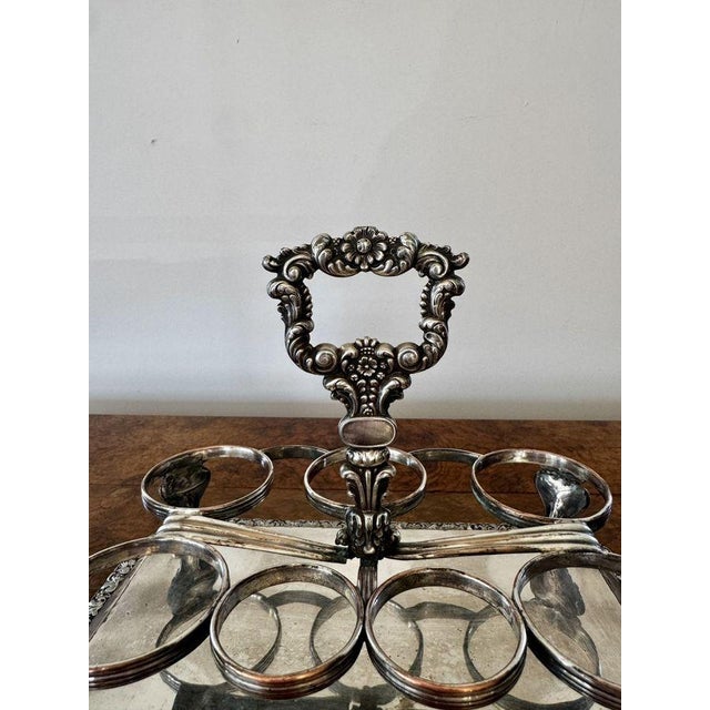 Silver Antique Georgian Bottle Cruet Set, 1800s, Set of 8 For Sale - Image 8 of 10