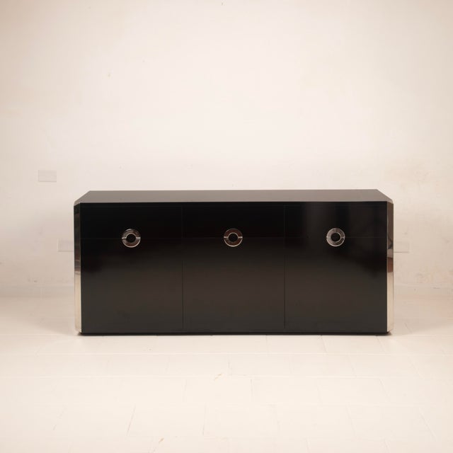 Black Alveo Sideboard by Mario Sabot, Italy, 1970 For Sale - Image 8 of 18