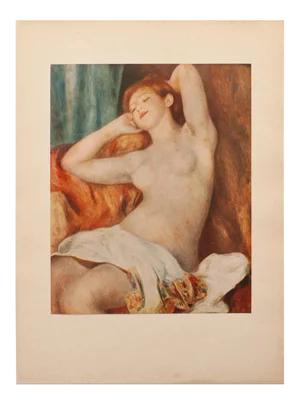 1940s After Auguste Renoir "Sleeping Bather", First Edition Swiss Full-Color Print