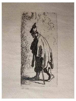 After Rembrandt, Beggar with a Stick, Etching, 19th Century