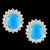 8 Ct Oval Sleeping Beauty Turquoise 1.5ct Diamond Stud Earrings 14 K Yellow Gold For Sale - Image 17 of 18