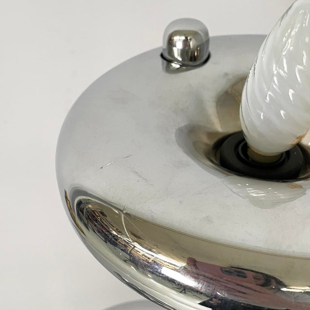 Metal German Space Age Chromed Steel Table Lamp by Nagel, 1970s For Sale - Image 7 of 17