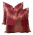 Burgundy Designer Silk Buffalo Plaid Pillows- a Pair For Sale