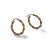 Elegant 14K two-tone braided hoop earrings featuring a luxurious combination of white gold and pink rose gold . The...