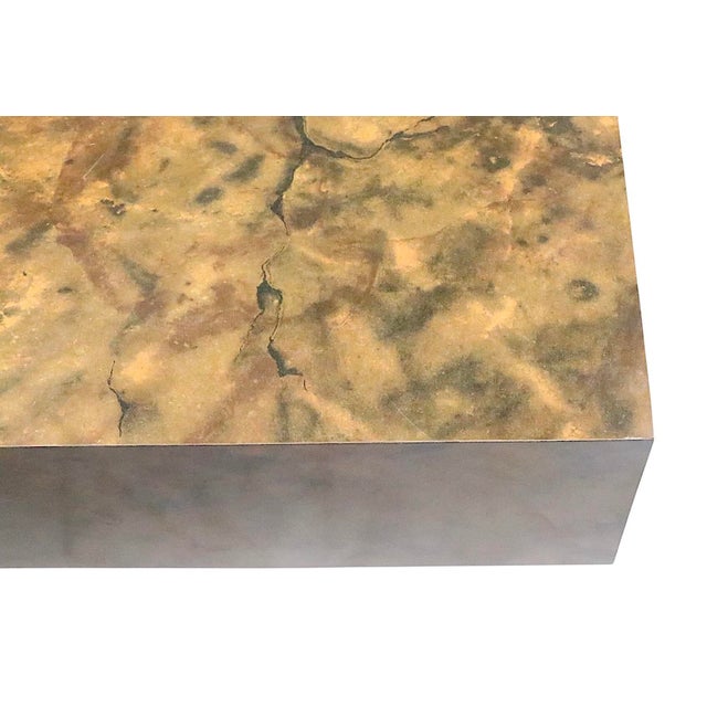 Mid 20th Century Mid Century Faux Burl Formica Console Table c.1970's For Sale - Image 5 of 10