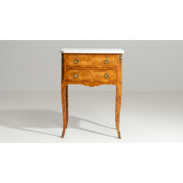 French Chest Of Drawers With Marble Top For Sale - Image 11 of 12