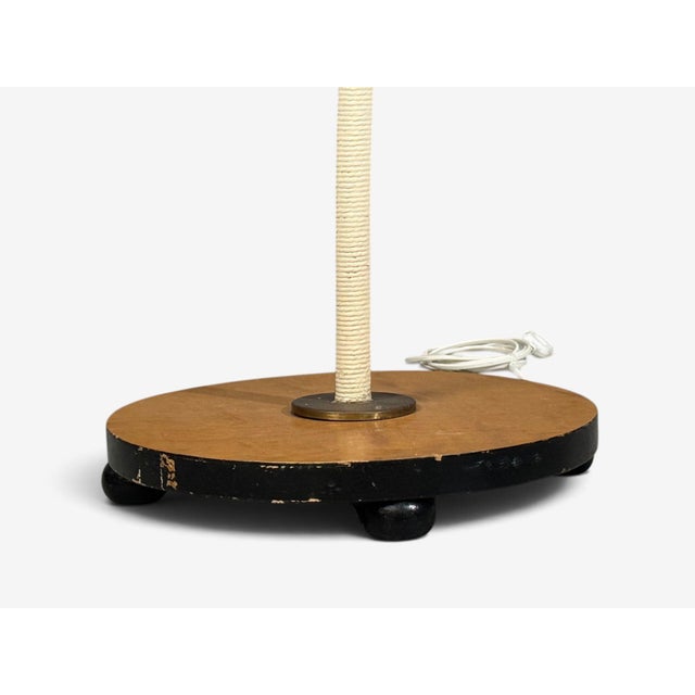 1930s Swedish Modern, Organic Floor Lamp, Cord, Wood For Sale - Image 10 of 10