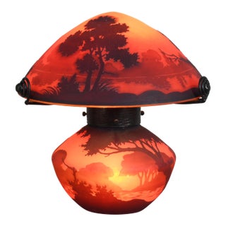 French Art Deco Mushroom Lamp by Muller Freres - 1920s France For Sale