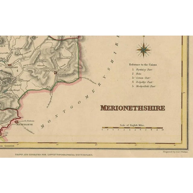 Mid 19th Century Map of Merionethshire by Lewis, 1844 For Sale - Image 5 of 10