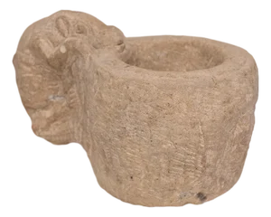 Chinese Curious Rat Stone Mortar, C. 1800