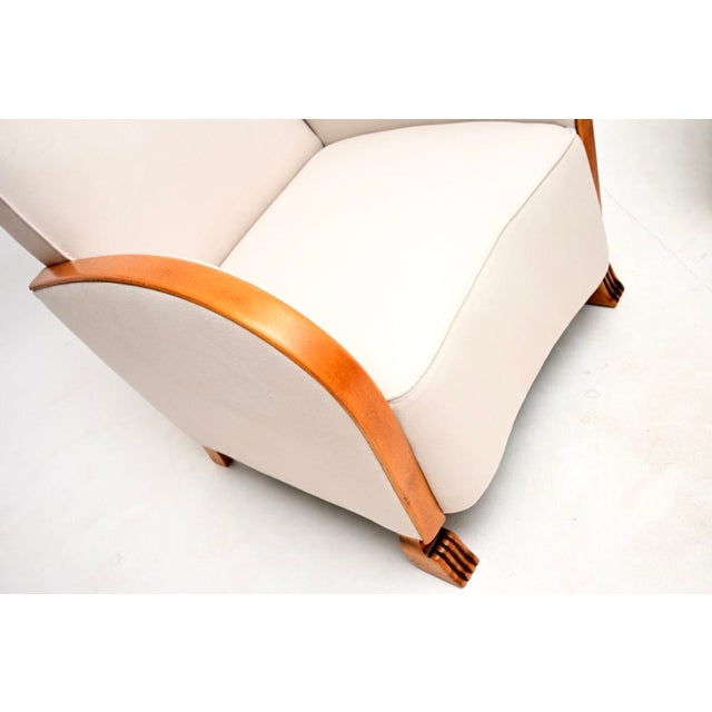 Wood Swedish Art Deco Armchairs in Satin Birch, 1930, Set of 2 For Sale - Image 7 of 11