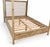 Contemporary Natural Acacia & Ivory Upholstered Canopy Queen Bed For Sale - Image 3 of 6