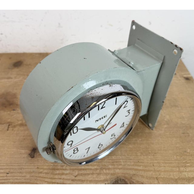 Vintage Green Double-Sided Ship Wall Clock from NHE, 1980s For Sale - Image 9 of 18