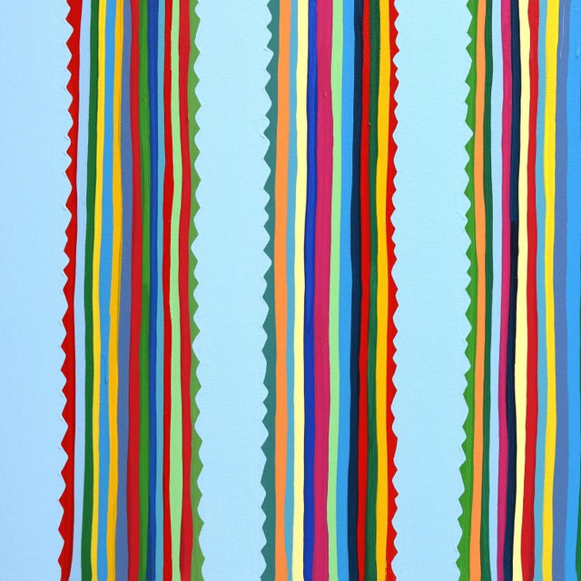 Rainbow Cacti - Large Oversized Original Southwest Inspired Artwork on Canvas, Signed For Sale - Image 4 of 9