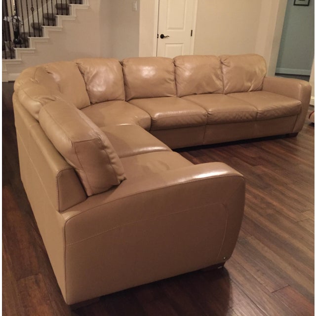 Natuzzi Leather Sectional Sofa Chairish