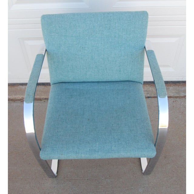Mid 20th Century Attributed to Ludwig Mies Van Der Rohe Brno Style Chair Flat Arm For Sale - Image 11 of 14