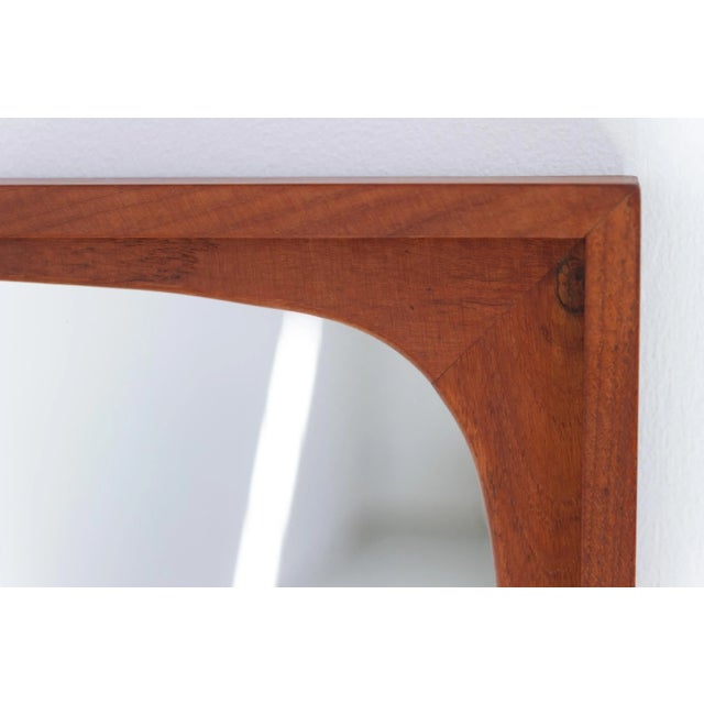 Large Mid-Century Modern Danish Teak Mirror, 1960s For Sale - Image 13 of 18