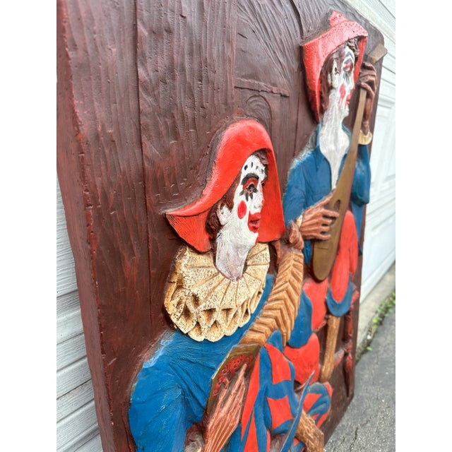 Plastic 1960’s Vintage Wall Sculpture Jesters and Clowns For Sale - Image 7 of 12