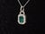 Metal Late 20th Century Certified Natural 2.06cts Emerald & Diamond 18k White Gold Pendant Charm For Sale - Image 7 of 11