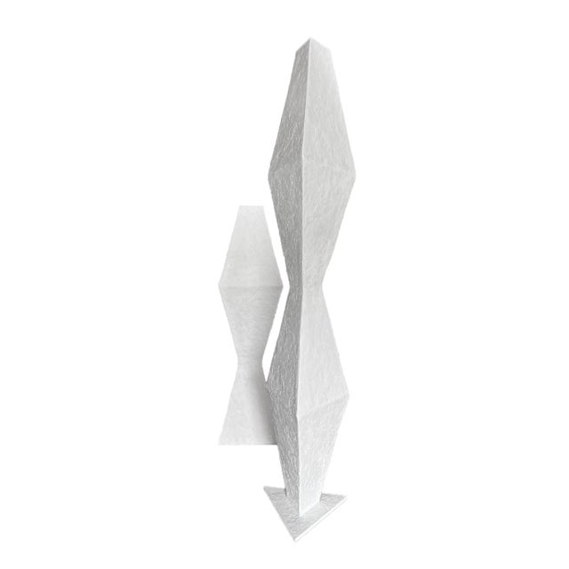 Large White Plaster Column Sculpture in Style of Brancusi - Set of 2 For Sale - Image 4 of 4