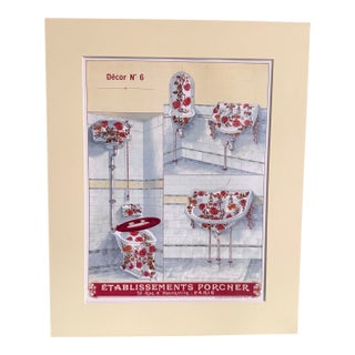 Antique Art Deco French Bath Fixtures Catalogue Print For Sale