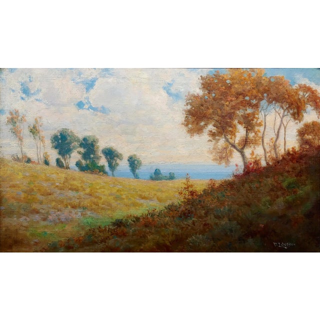 Art Nouveau William Lees Judson -Santa Barbara Landscape-Impressionist Oil Painting C1900s For Sale - Image 3 of 12