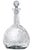 An unusual set of crystal decanters, one round & the other oval. The small round decanter has been re-marked by the...