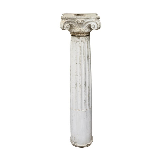 French Antique Concrete Ionic Column, Impressive, Circa 1920 For Sale - Image 4 of 9