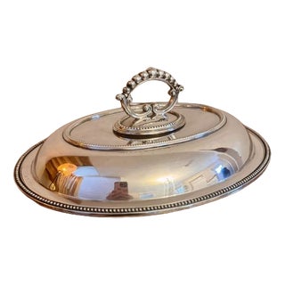 Antique Edwardian Silver-Plated Entree Dish, 1900 For Sale