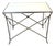 Maison Jansen Style French Neoclassical Steel & Brass Mirrored Gueridon Table For Sale