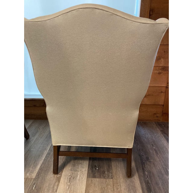 Vintage wing back chairs reupholstered around 2010. The age of these chairs is estimated date back to the 1940's as they...