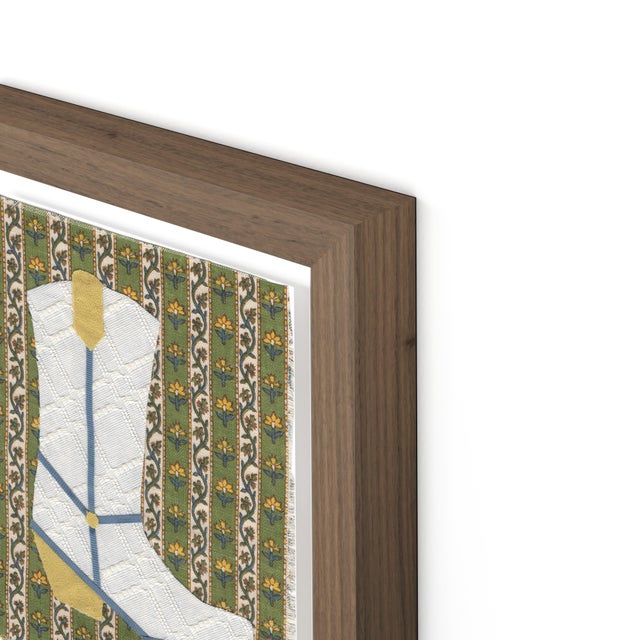 DESCRIPTION: Annie Jane the Cowboy Boot by Willa Heart in Walnut Frame, Mini Art Print This is a print of a handmade...