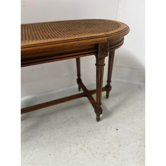 Louis XVI Style Beechwood Bed Bench, 20th Century For Sale - Image 11 of 13