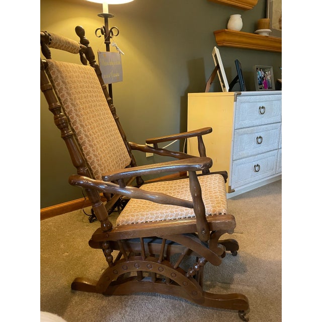 Victorian 19th Century Wakefield Platform Rocking Chair For Sale - Image 3 of 8