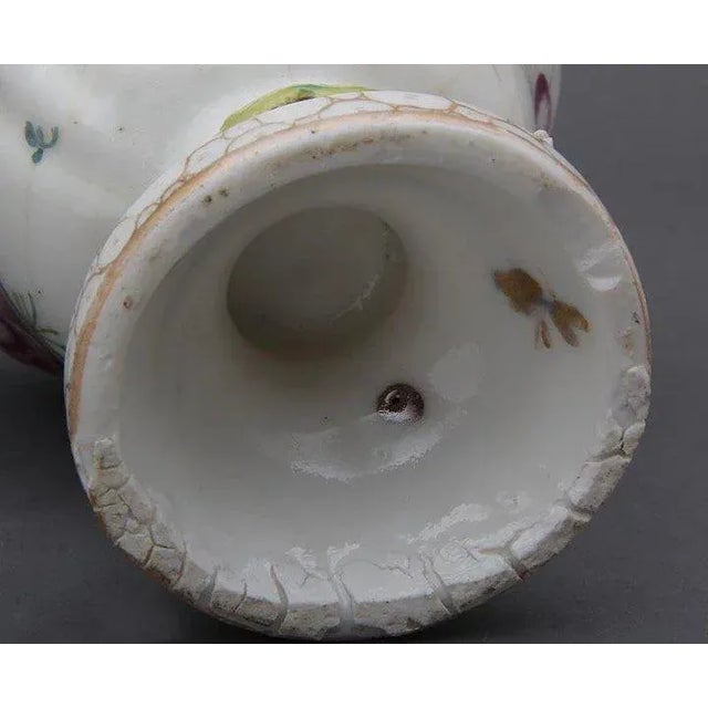 White 18th Century German Porcelain Pot Pourri Urn Vase Jars & Covers - a Pair For Sale - Image 8 of 11
