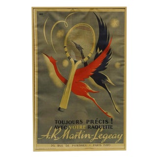 1935 Original French Tennis Poster For Sale