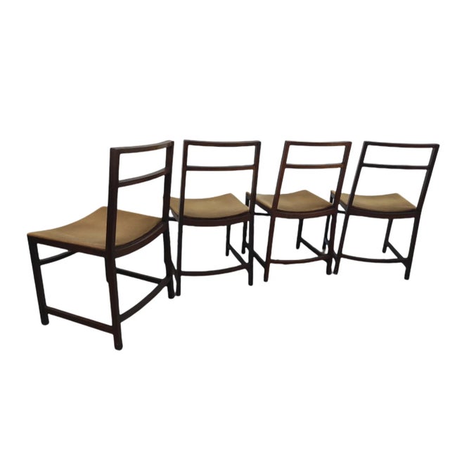 Brown Fabric Dining Chairs by Renato Venturi for MIM Roma, 1960s, Set of 4 For Sale - Image 8 of 16