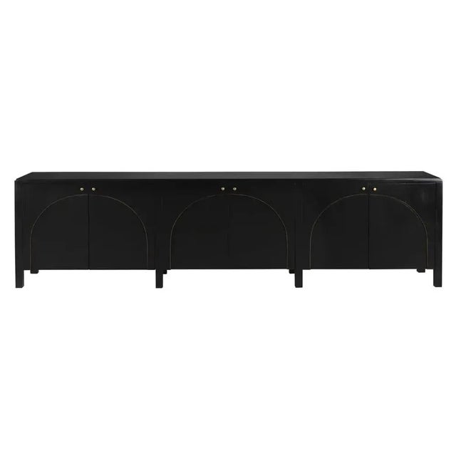 Mid-Century Modern NOIR Weston Sideboard, Hand Rubbed Black with Light Brown Trim For Sale - Image 3 of 10
