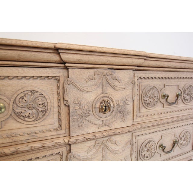 19th Century Bleached Oak Chest of Drawers For Sale - Image 16 of 18