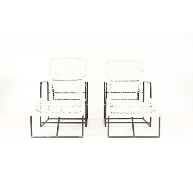 1990s Mid Century Bronze Patio Reclining Chaise Lounges – Kurt Voss Metals, Attributed For Sale - Image 4 of 12