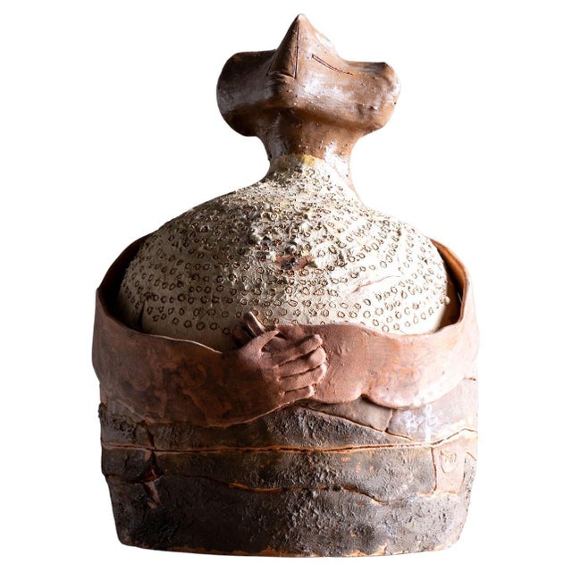 Anthropomorphic Terracotta Sculpture, Italy, dated 1987 For Sale - Image 18 of 18