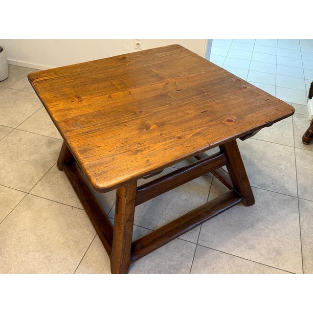 Rustic Farmhouse Table in Wood For Sale - Image 9 of 12