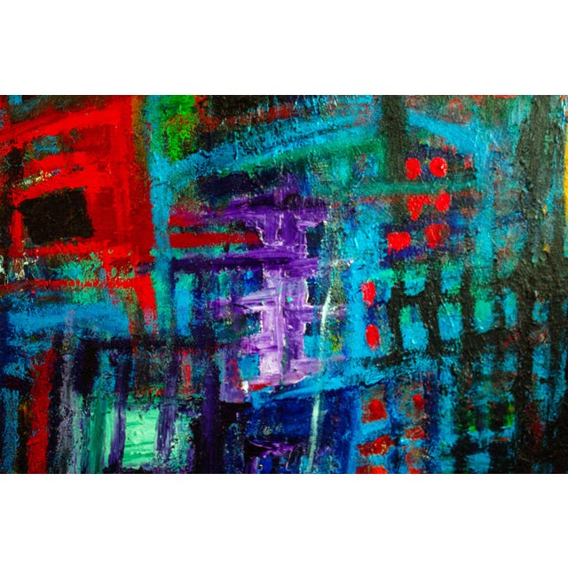 “Sunset on the Willis Tower – Large Abstract Cityscape by Nathalie Gribinski” For Sale - Image 11 of 16