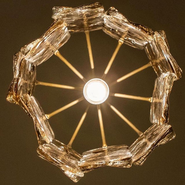 Small Citrus Swirl Smoked Glass Pendant Light by J. T. Kalmar for Kalmar, 1960s For Sale - Image 9 of 15